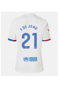 Barcelona Frenkie de Jong #21 Fotballdrakt Borte Klær 2023-24 Korte ermer